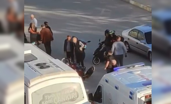Çankırı’da devrilen motosikletteki şahıs yaralandı