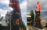 Sur Gazisi Şehitlik anıtını kendi elleriyle boyadı!