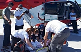 Çankırı'da hava ambulansı üzerine televizyon düşen bebek için havalandı!