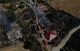 Bayramören Karataş köyünde çıkan yangında 3 ev, 1 samanlık yandı