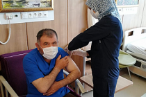 Çankırı'da 100 bininci doz aşı uygulandı!