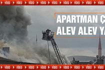 Apartman çatısı alev alev yandı!