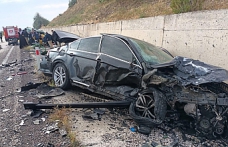 Belediye Başkanının süratli giden makam arabası Çankırı’da kaza yaptı