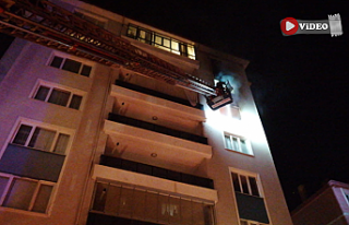 Çankırı’da 7 katlı binanın 6. katında yangın