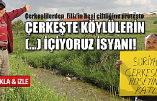 Çerkeşlilerden Filiz'in besi çiftliğine protesto