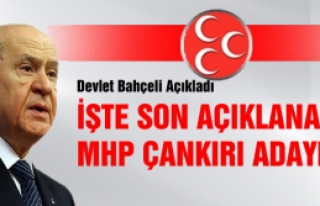 İşte Son Açıklanan MHP Çankırı Adayları