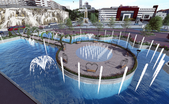 Keçiören Belediyesi ‘Türk Dünyası Su Ve Gül Meydanı’ Projesine Hız Kazandırdı