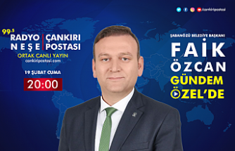 Şabanözü Belediye Başkanı Faik Özcan, Gündem Özel Programı canlı yayınına konuk oluyor.