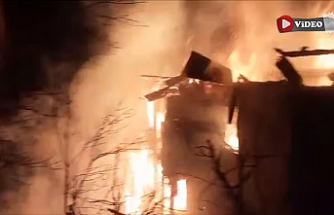 Çankırı’da bir ev alev alev yandı