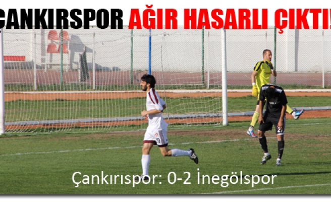 Çankırspor İnegölspor maçından ağır hasarlı çıktı!