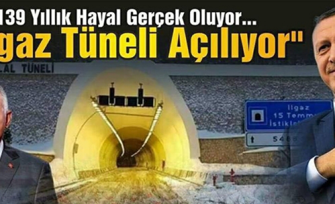 Ilgaz Tüneli Cumurbaşkanı Erdoğan'ın katılımı ile açılıyor