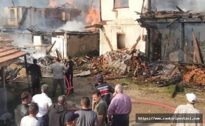 Yaprakli Ayseki'de 7 köy evi yandı!