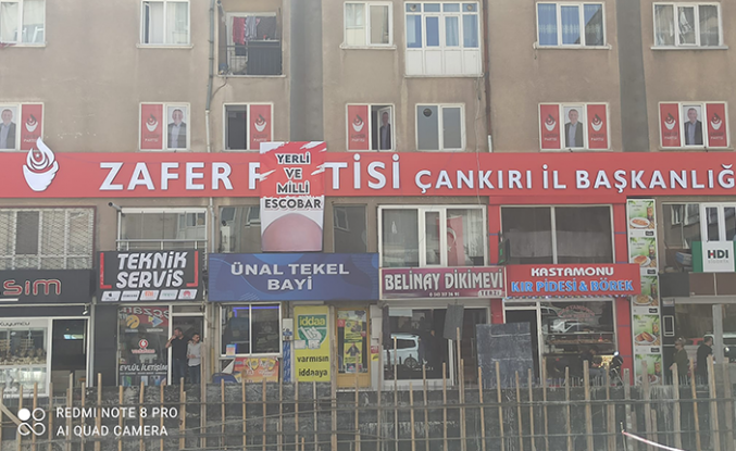Çankırı’da Yerli ve Milli Eskobar pankartını polis kaldırdı!