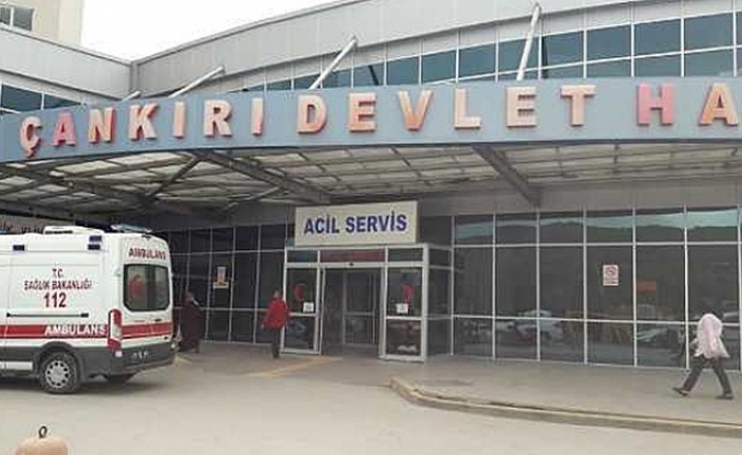 Çankırı Devlet Hastanesinde polise yapılan saldırıda polisin burnu kırıldı!