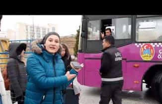 Çankırı Karatekin Üniversitesi öğrencilerinden otobüs isyanı